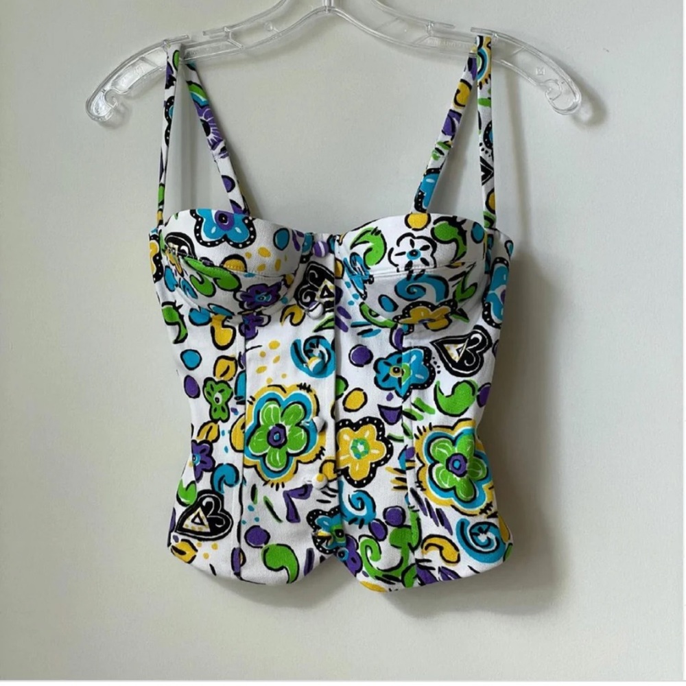 Mirror Palais 90s swirl bustier top M